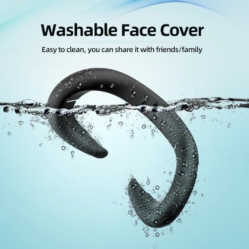 כיסוי פנים סיליקון AMVR עבור Meta Quest 3 בצבע שחור