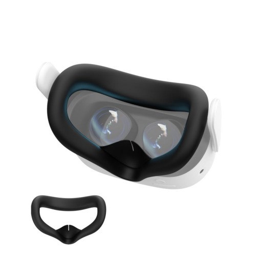 כיסוי פנים סיליקון AMVR עבור Meta Quest 3S בצבע שחור