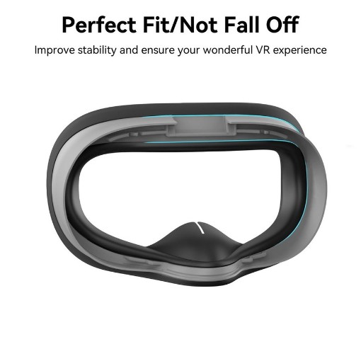 כיסוי פנים סיליקון AMVR עבור Meta Quest 3S בצבע שחור