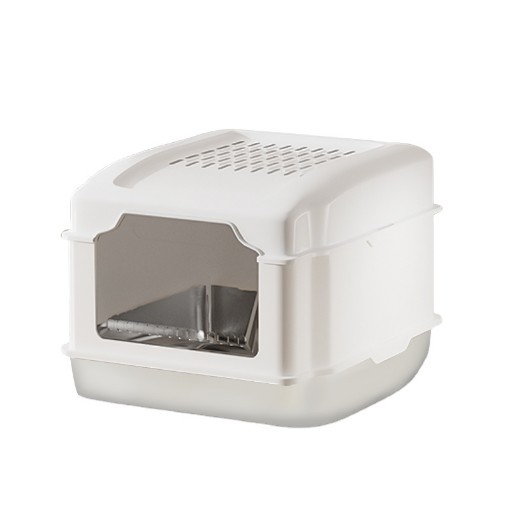 ארגז חול חכם לחתולים Unipetty S5 עשוי נירוסטה חצי-סגור בנפח 60 ליטר