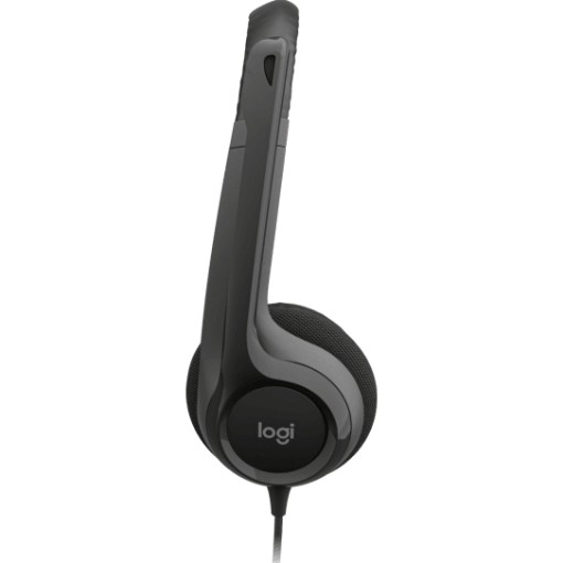 אוזניות עם מיקרופון למחשב Logitech H390 USB בצבע שחור